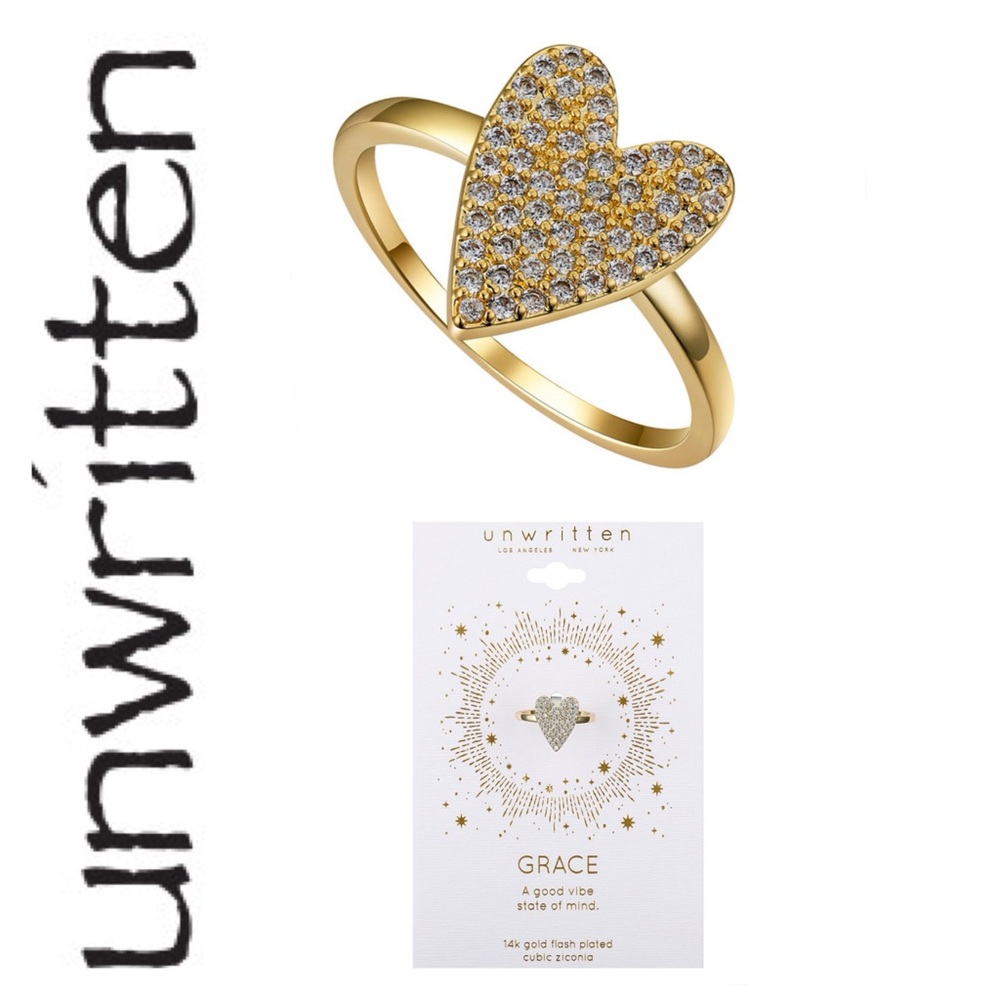 🐘🐘 Unwritten Heart Paved CZ Ring